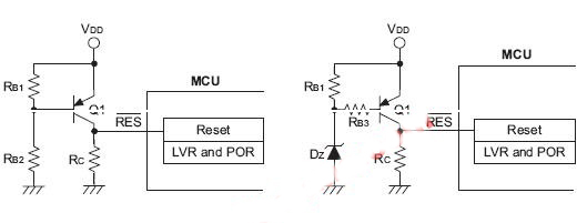 三極管低電壓復(fù)位電路